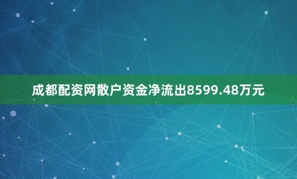 成都配资网散户资金净流出8599.48万元