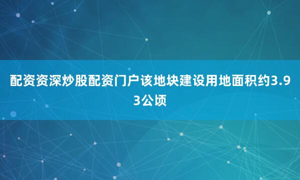 配资资深炒股配资门户该地块建设用地面积约3.93公顷